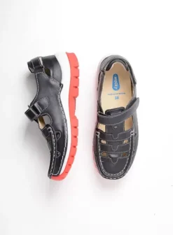 Bandschoenen|Wolky Move zwart zomer leer