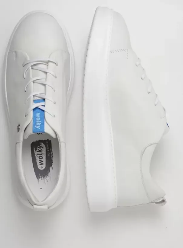 Sneakers|Veterschoenen|Wolky Move it wit leer