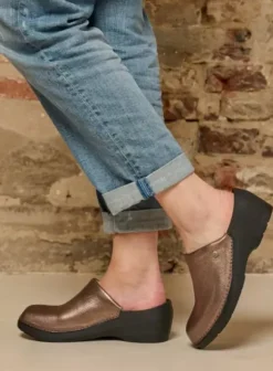 Klompen|Voorjaar/zomer|Wolky Multi Clog brons leer