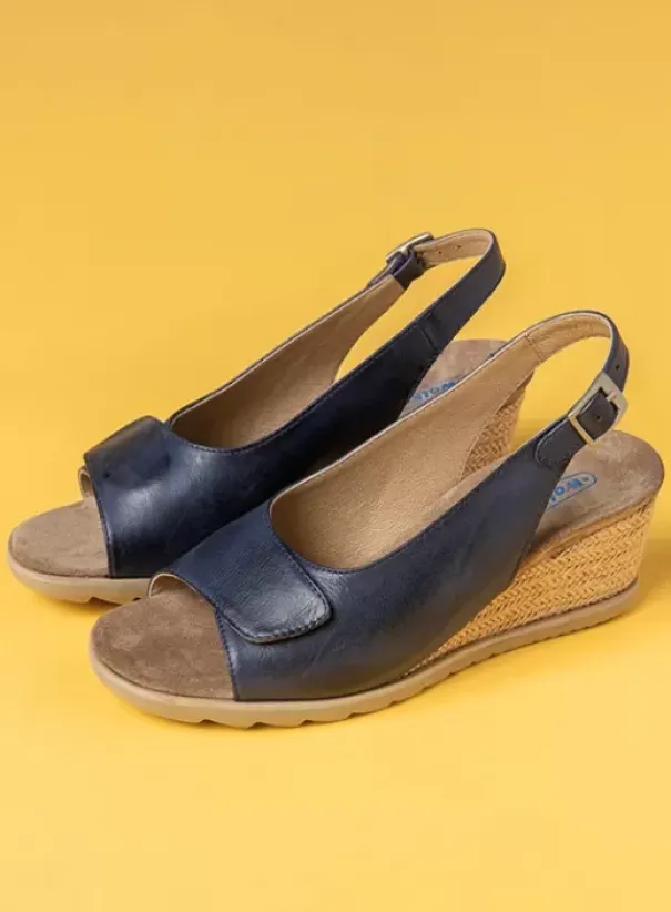 Sandalen|Voorjaar/zomer|Wolky Murcia blauw leer