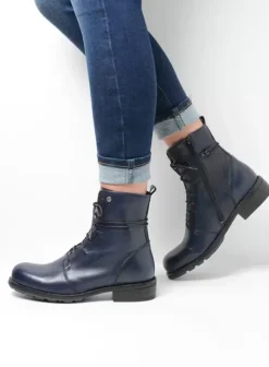 Laarzen|Wolky Murray blauw leer