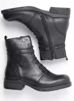 Hallux Valgus|Biker boots|Wolky Murray HV zwart leer