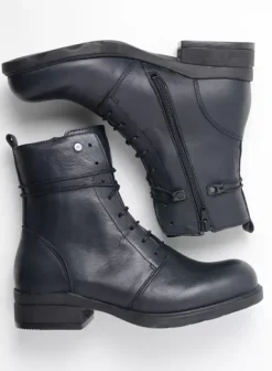 Hallux Valgus|Biker boots|Wolky Murray HV blauw leer