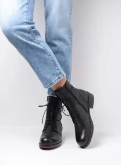 Volle voeten|Biker boots|Wolky Murray XW zwart leer