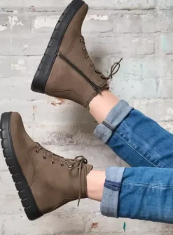 Volle voeten|Laarzen|Wolky New Wave donker taupe nubuck