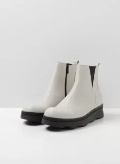 Enkellaarsjes|Wolky Nigata winterwit leer