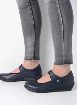Hallux Valgus|Bandschoenen|Wolky Noble F2F blauw biocare