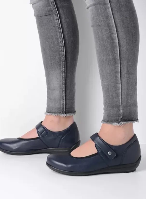 Hallux Valgus|Bandschoenen|Wolky Noble F2F blauw biocare
