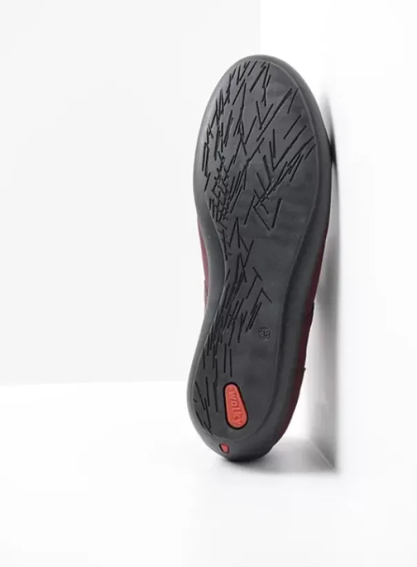 Hallux Valgus|Bandschoenen|Wolky Noble F2F bordeauxrood biocare