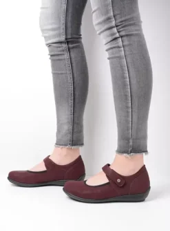 Hallux Valgus|Bandschoenen|Wolky Noble F2F bordeauxrood biocare