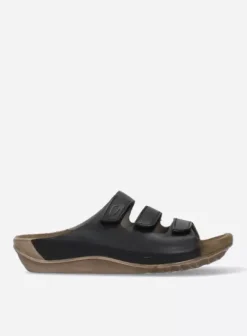 Volle voeten|Slippers|Wolky Nomad zwart geolied leer