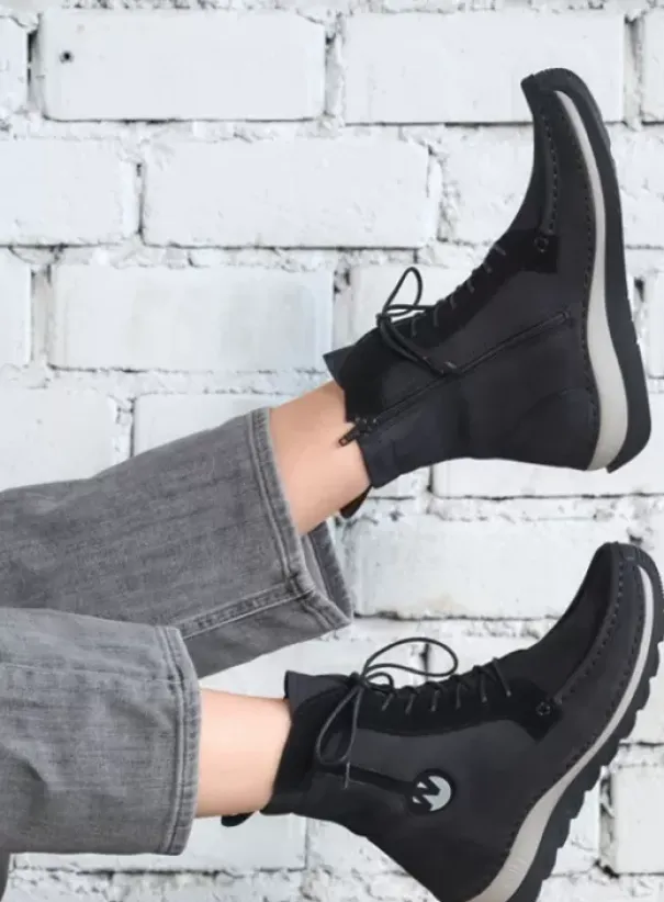 Laarzen|Veterschoenen|Wolky Ocean zwart nubuck