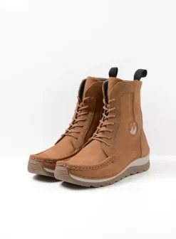 Laarzen|Veterschoenen|Wolky Ocean cognac nubuck