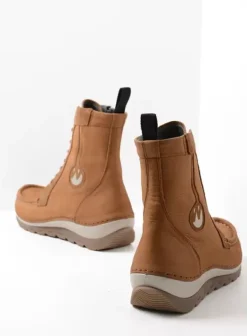 Laarzen|Veterschoenen|Wolky Ocean cognac nubuck
