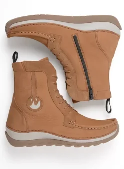 Laarzen|Veterschoenen|Wolky Ocean cognac nubuck