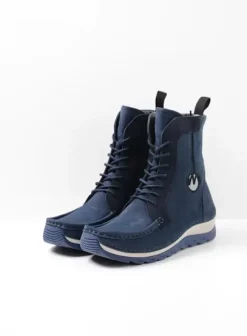 Laarzen|Veterschoenen|Wolky Ocean denim nubuck