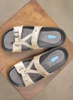 Slippers|Voorjaar/zomer|Wolky O'Connor goud leer