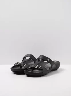 Slippers|Voorjaar/zomer|Wolky O'Connor zwart leer