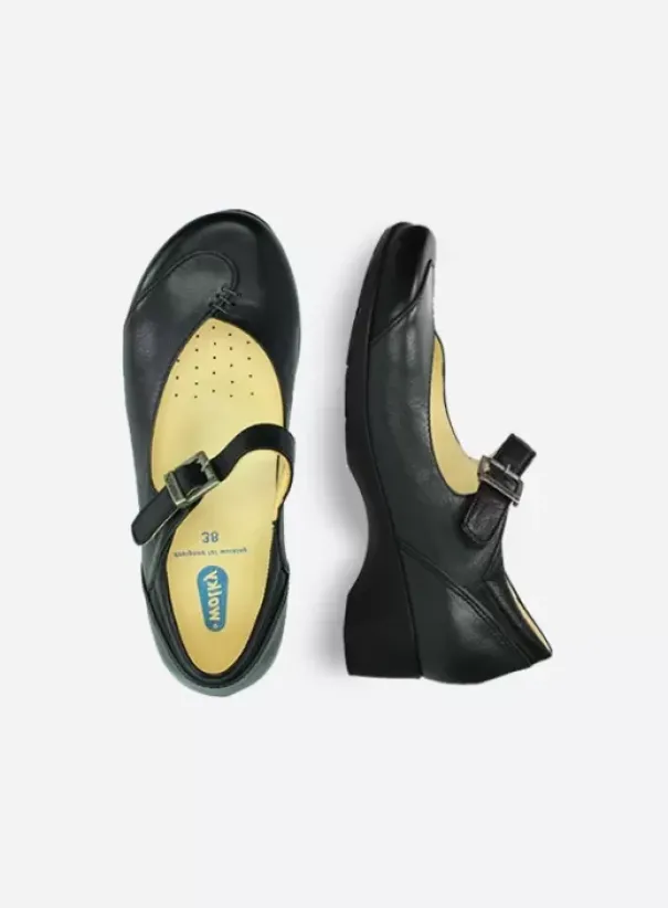 Bandschoenen|Wolky Opal zwart leer