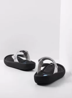 Slippers|Voorjaar/zomer|Wolky Peace zilver leer