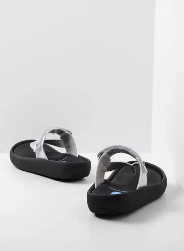 Slippers|Voorjaar/zomer|Wolky Peace zilver leer