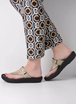 Slippers|Voorjaar/zomer|Wolky Peace goud leer