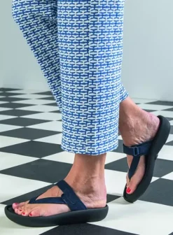 Slippers|Wolky Peace blauw nubuck