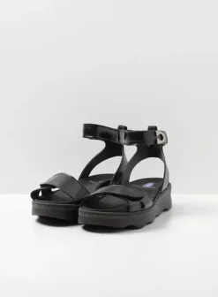 Sandalen|Wolky Plata zwart leer