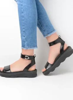 Sandalen|Wolky Plata zwart leer