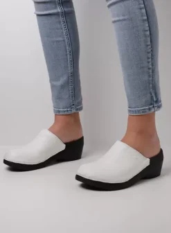 Klompen|Voorjaar/zomer|Wolky PRO-Clog wit leer