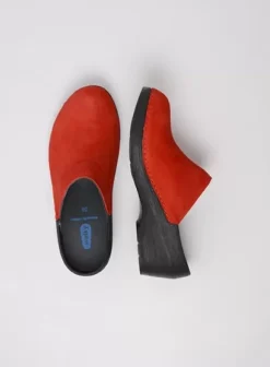 Klompen|Voorjaar/zomer|Wolky PRO-Clog rood nubuck