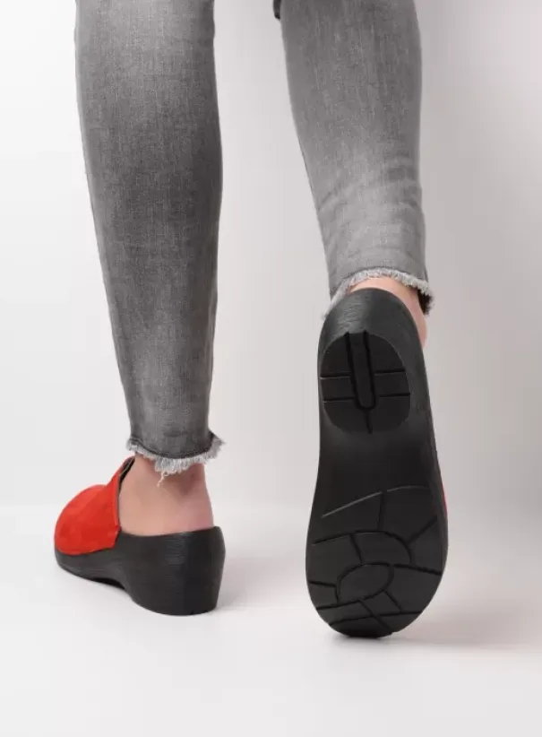 Klompen|Voorjaar/zomer|Wolky PRO-Clog rood nubuck