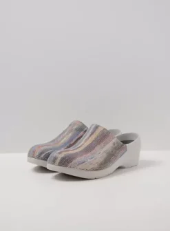 Klompen|Wolky PRO-Clog multi wit suede