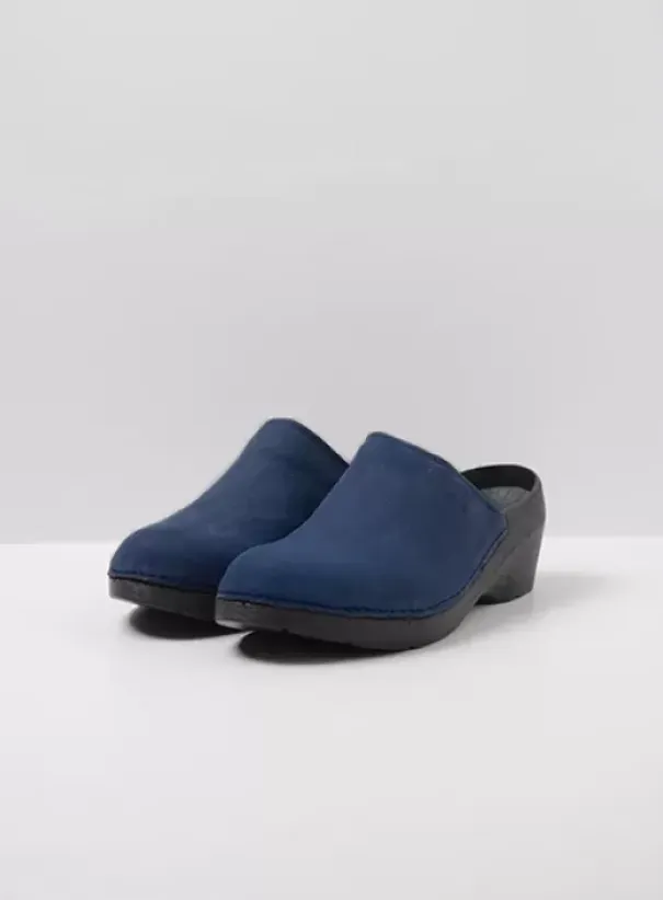 Klompen|Voorjaar/zomer|Wolky PRO-Clog blauw nubuck