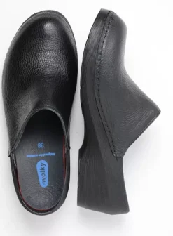 Klompen|Voorjaar/zomer|Wolky PRO-Clog zwart leer