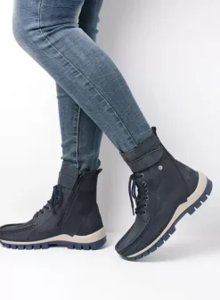 Laarzen|Veterschoenen|Wolky Reach blauw nubuck