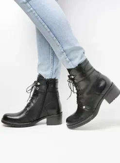 Biker boots|Laarzen|Wolky Red Deer zwart leer