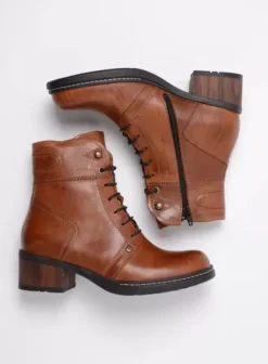 Biker boots|Laarzen|Wolky Red Deer cognac leer