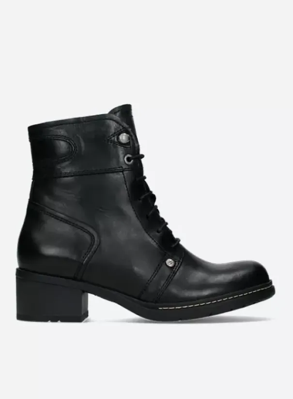 Biker boots|Laarzen|Wolky Red Deer CW zwart leer