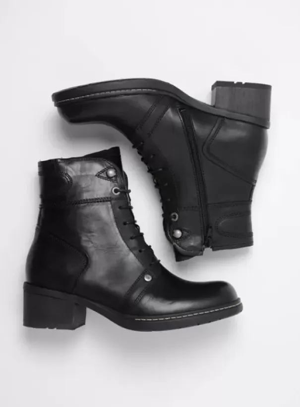 Biker boots|Laarzen|Wolky Red Deer CW zwart leer