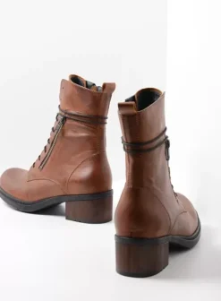 Biker boots|Laarzen|Wolky Rimbley cognac leer