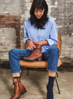 Biker boots|Laarzen|Wolky Rimbley cognac leer