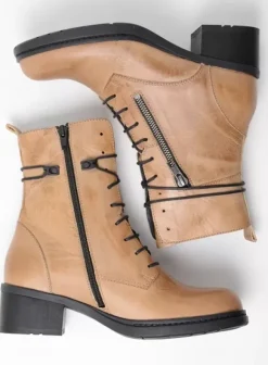 Biker boots|Laarzen|Wolky Rimbley safari leer