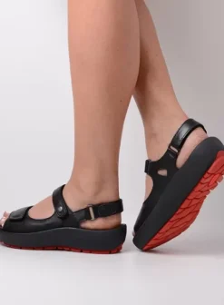 Sandalen|Wolky Rio zwart leer