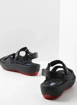 Sandalen|Wolky Rio flower zwart