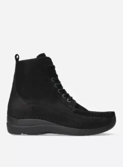Veterschoenen|Wolky Roll Boot zwart nubuck