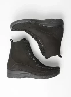 Veterschoenen|Wolky Roll Boot zwart nubuck