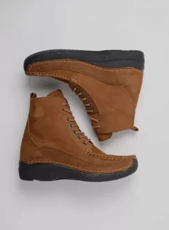 Veterschoenen|Wolky Roll Boot cognac nubuck
