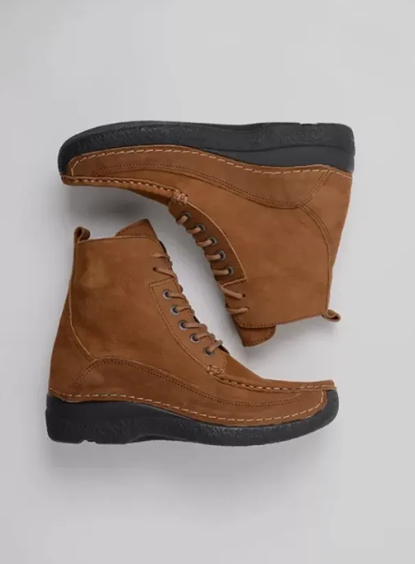 Veterschoenen|Wolky Roll Boot cognac nubuck
