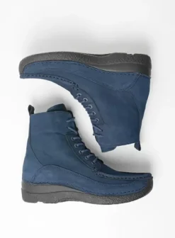 Veterschoenen|Wolky Roll Boot blauw nubuck